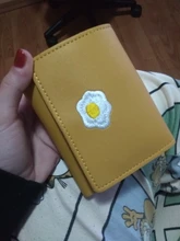 PURDORED-cartera corta de dibujos animados para mujer, billeteras lindas de cuero con huevos fritos, tarjetero, monedero corto de moda para mujer, 1 ud.