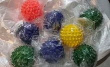 Pelota de Yoga y masajes con pinchos de PVC, 70mm, punto de disparo, deporte, Fitness, dolor en el pie, estrés, alivio del músculo, pelota de relajación, herramienta de cuidado saludable