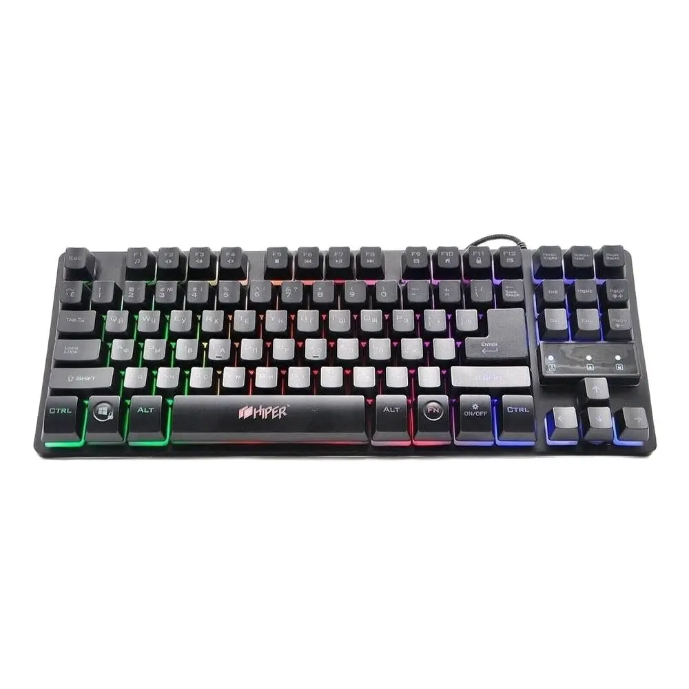 Gaming keyboard HIPER GENOME GK-1 Black USB (Wired 87kl 6 anti-ghosting Multimedia 1.6 m cable) Keyboard For Gamer Laptop Computer for PC |