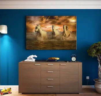 

Running Horses in the sea Canvas Print