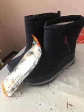 Botas de nieve para hombre, zapatos de invierno, impermeables, antideslizantes, de piel gruesa, con cremallera de-40 grados, talla 40, 2020