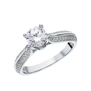 

Silver ring with cubic zirconia sunlight sample 925