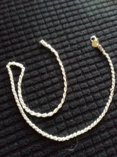 Hemp-Rope Chain Necklace Jewelry Wedding-Charm 925-Sterling-Silver DOTEFFIL Women Fashion