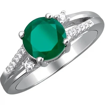 

Esthete ring with agate and cubic zirconia