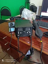 Estación de soldadura de pistola de aire caliente digital ESD, 800W, 2 en 1, 220v, para Estación de reparación SMD, actualización 8586