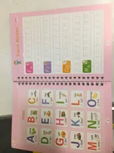 Pasta de escritura reutilizable para niños, cuaderno de escritura, caligrafía, escritura a mano, juguete de práctica de letras caligráficas en inglés