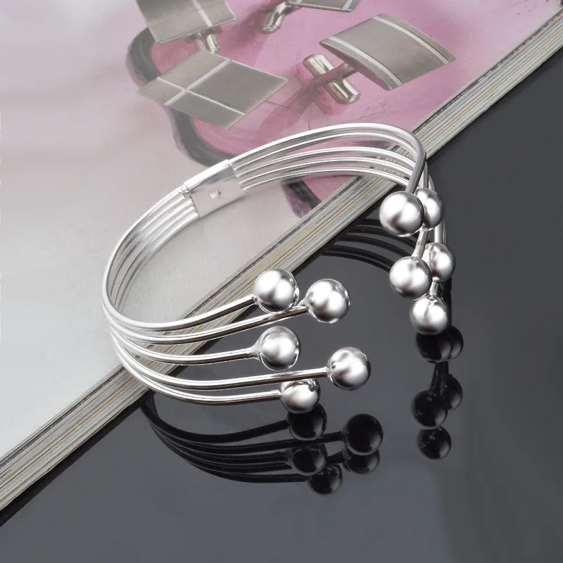 Посеребренный браслет с деформационной сеткой, жемчужный медный браслет, европейский и американский браслет, Высококачественный Браслет