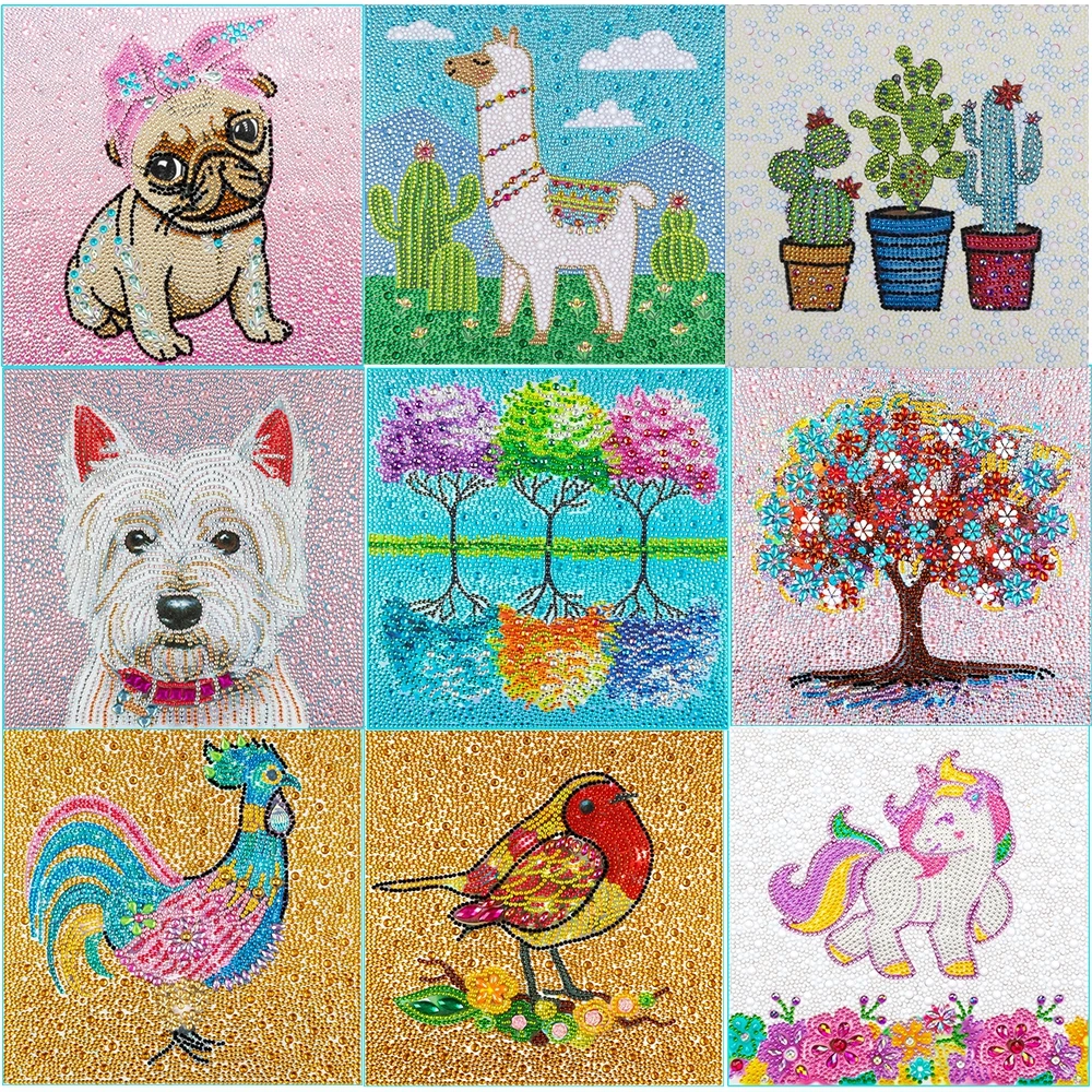 5D DIY Diamond Painting Full Round Art Embroidery Cross Stitch Kits for Kids