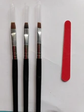 Conjunto de herramientas de revestimiento para manicura, pincel plano de dibujo acrílico, esmalte de Gel UV, diseño francés, extensión de pintura, 7 tamaños