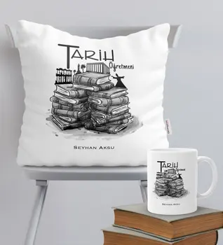 

Personalized History Teacher Themed Pillow Mug Set-1