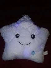 34CM Creative Toy Luminous Pillow Soft Stuffed Plush Glowing Colorful Stars Cushion Led