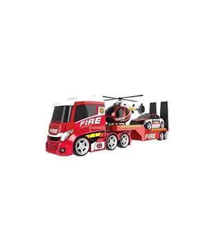 

Truck Transporter helicopter and car fire engine
