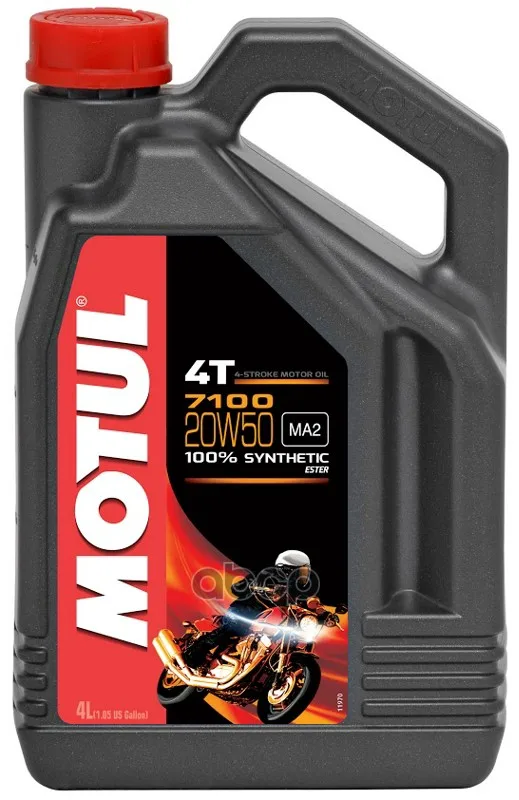 MOTUL Масло Моторное Для Мотоциклов 20w50 Motul 4л Синтетика 7100 4t Motul 104104