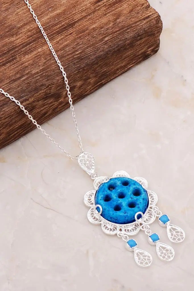 

Syriac Evil Eye Silver Necklace Hand Made Silver Jewellery