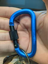 Mosquetón de escalada de 8cm Tipo de Bloqueo d, hebilla de mosquetón quickdraw, hebilla de aluminio colgante, hebilla de mochila, envío gratis