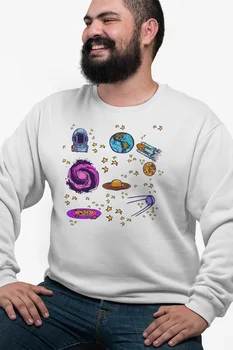 

Angemiel Wear Space And Prints White Men 'S Sweatshirt