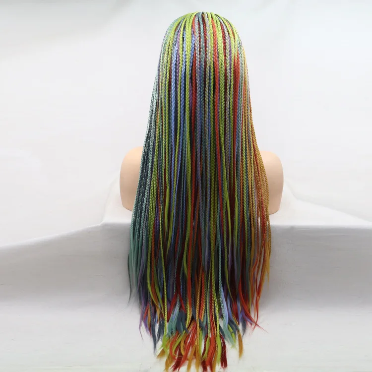 Resistente ao Calor Papel de Cabelo Lvhan Feminino Fibra Química Frente Laço Trança Cabelo Arco-íris Cor Tendência Nova Natural Diário Longo 8 Computers & Electronics
