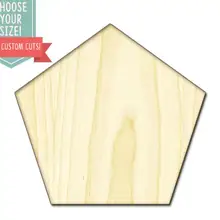 Пентагон вырезанный по дереву-на заказ Выберите свой размер-лазерная резка Деревянные Художественные товары для рукоделия Настенный декор свадебный детский DCS0043