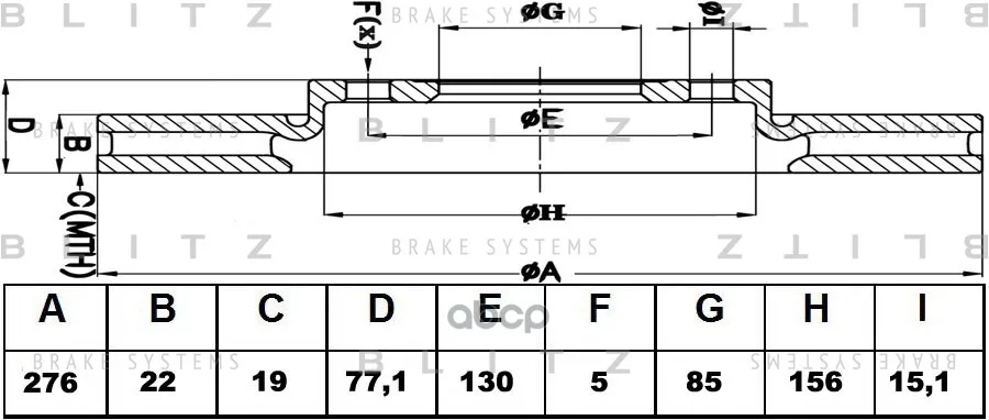 Диск Тормозной Mercedes Sprinter 95-/Vw Lt 96-/ Blitz арт. BS0151