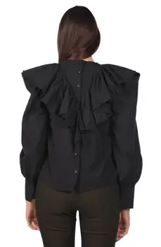 

Flounces Black Women Blouse
