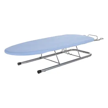 

Minky ironing board table, blue flat irons and accessories