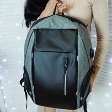 CEAVNI-Mochila impermeable con carga USB para hombre, bolsa de negocios informal Oxford para ordenador portátil de 15,6 pulgadas