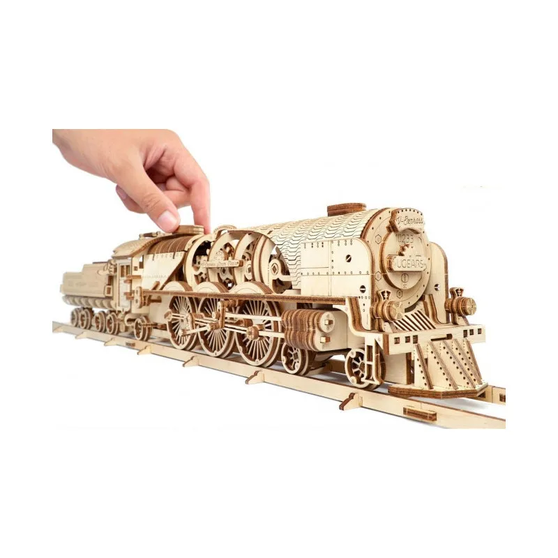Сборная модель Ugears Локомотив c тендером V-Экспресс