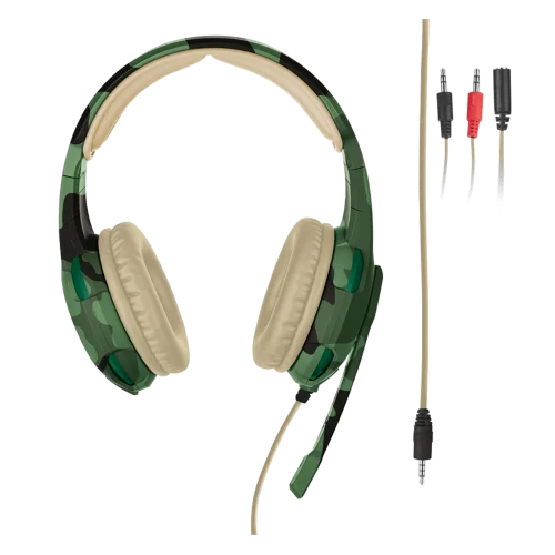 Игровая стереогарнитура 22207 Trust GXT 310C RADIUS 2м зелёный камуфляж