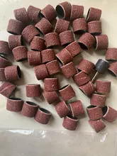 XCAN-Juego de tambor de lijado #80 #100 #120, grano con mandril de lijado de 6,35mm y 12,7mm para herramientas rotativas Dremel, bandas de lijado