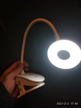 Study Lamps Magnifier Touch-Clip Gooseneck Usb-Table-Light Flexo Rechargeable 18650 Battery