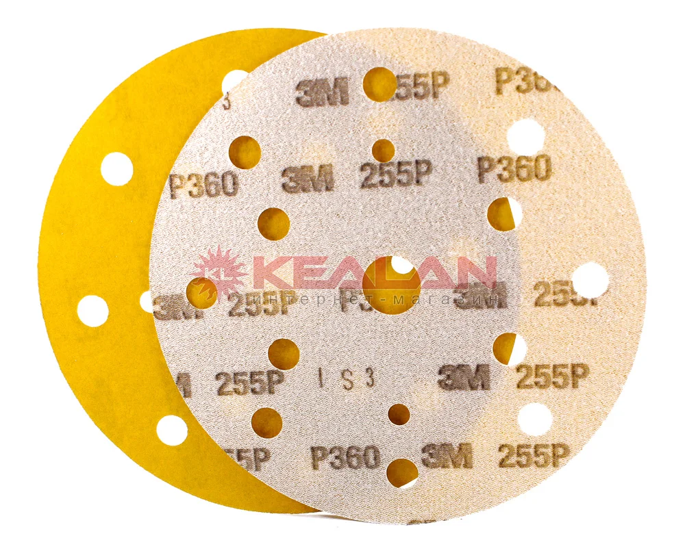 3M™ 50452 255P+ круг абразивный золотой 15 отверстий Р360 150 мм. | Инструменты