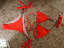 Swimwear Female Bikini-Set Diamond Rhinestone Two-Pieces Bling Women Swim-V2268 Jewelled