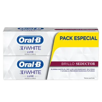 

3D WHITE LUXE seductive glitter DENTIFRICO lot 2x75 ml