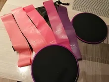 Discos deslizantes para hacer ejercicio con banda de resistencia, discos de entrenamiento Fitness, Yoga, hogar, equipo expansor de HipTrainer elástico, 2 uds.