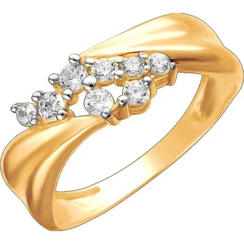 

Esthete ring with 8 cubic zirconia Red Gold