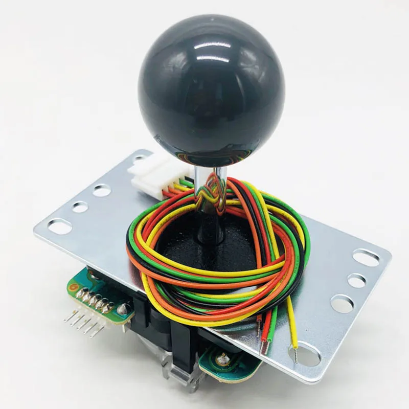 JLF-TP-8YT боевой рокер ЯПОНИЯ Sanwa 5pin кабель аркадный джойстик 4 и 8 способ Регулируемый с Topball для Jamma аркадная - Цвет: Черный