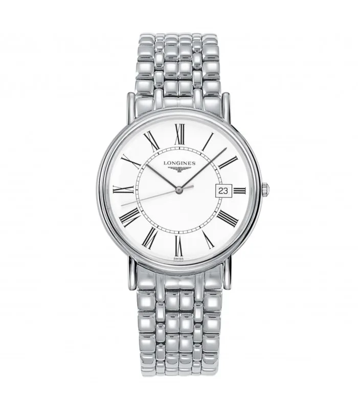 Longines Présence 38,5 мм стальные часы Мужские кварцевые L4.790.4.11.6