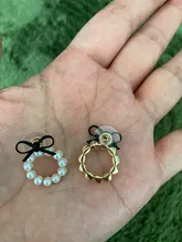 Clásico lazo acrílico las mujeres pendientes de pasador preciosos pajarita de chica pendientes de perlas joyería de moda para mujer accesorios pendientes rosa