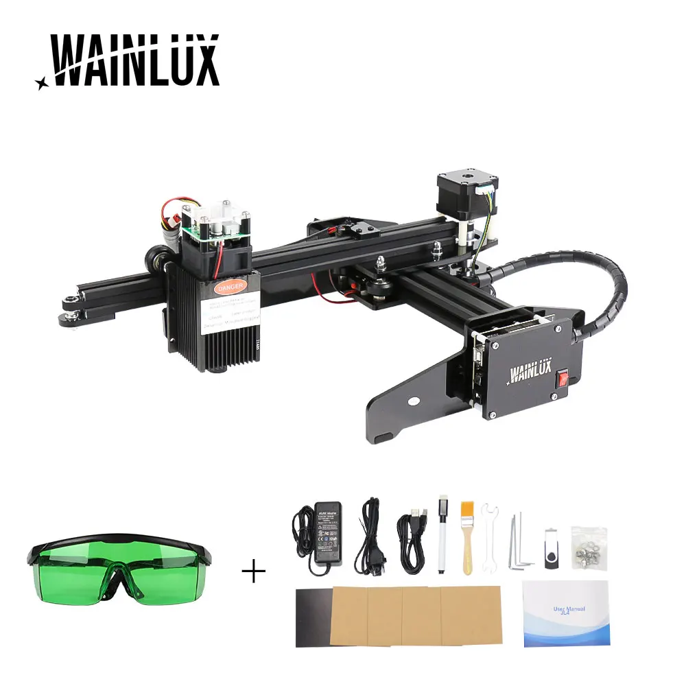 Wainlux Laser Engraver 20W JL4 Laser Engraving Machine Master 2S DIY Logo Mark Printer Cutter Milling CNC Carving Area 140x130mm