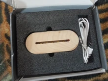 Night-Light Wooden-Base Text-Photo Christmas-Gift Customized Wedding DIY Holiday 