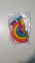 Montessori-juguetes de madera de arcoíris para niños, juguetes educativos Montessori para apilar