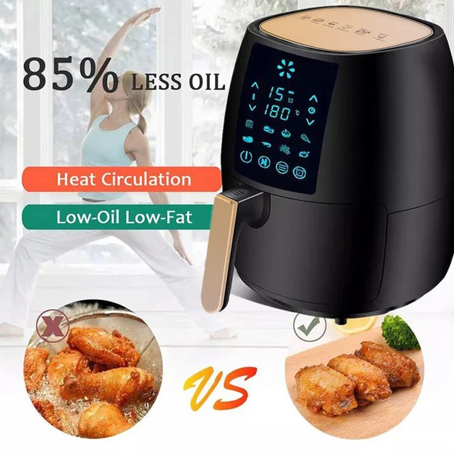 Air Fryer 1500W Electric Hot Air Fryers Oven Oilless Cooker with LCD  Digital Touch Screen and Nonstick Frying Pot - AliExpress