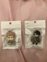 LLavero de ataque a Titan, colgante de llavero acrílico de doble cara, accesorios de Anime, llavero de dibujos animados, 2019