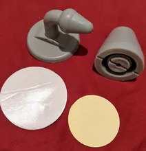 Tope de puerta de silicona silenciosa sin perforación, tapón de absorción de pared para inodoro, soporte de puerta antigolpes, tope de puerta de engranaje de resistencia