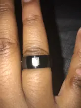 Anillo de acero inoxidable con diseño de alas de la libertad para hombre y mujer, sortija de 8mm, color negro, plateado, para Fans de Anime