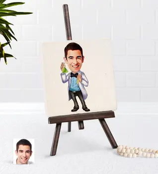 

Personalized Men 'S Chemistry Teacher Caricature Of Şovaleli Natural Taş-3