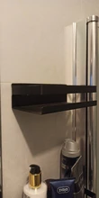 Bathroom Shelf Storage-Rack Adhesive Black Shower Stainless-Steel Shampoo Kitchen 20cm