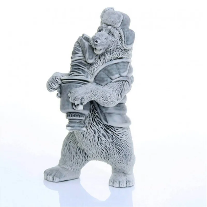 Bear with Samovar. marble plastic 14.5 cm | Дом и сад