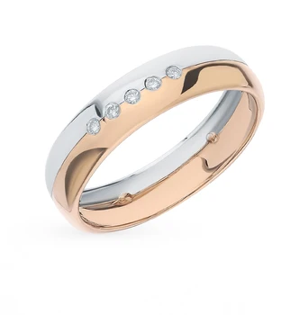 

Gold ring with diamonds sunlight sample 585