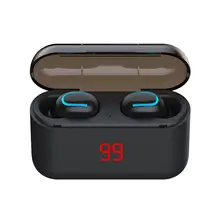 Black U-shaped with digital display HBQ-Q32 TWS Bluetooth wireless Headphone Sport Headsets Hands-free 7.5cmx5cm-1